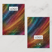 Regenboog Sieraden Oorbellen Ketting Display Kaart Visitekaartje (Voorkant / Achterkant)