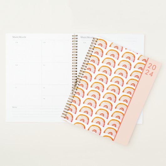 Regenboog sinaasappel boho planner (Display)