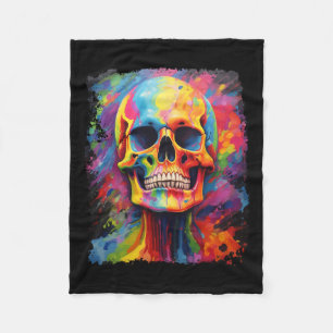 Regenboog Skelet Anatomie Eng Halloween Fleece Deken