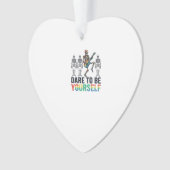 Regenboog Skelet Durf Jezelf Te Zijn Vectorontwerp Ornament (voorkant)