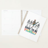 Regenboog Skelet Durf Jezelf Te Zijn Vectorontwerp Planner (Display)