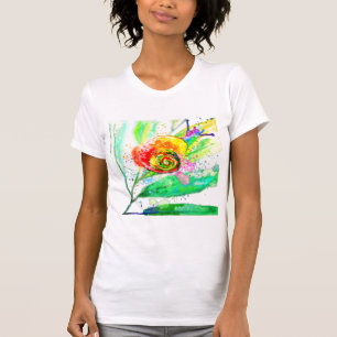 Regenboog slak T-shirt schilderij