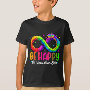 Regenboog slang wees gelukkig autisme bewustzijn o t-shirt