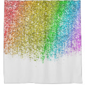 Regenboog Sneeuwkegel Glitter Gordijn (Voorkant)