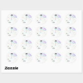 Regenboog sneeuwman cadeautag labels (Vel)