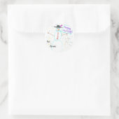Regenboog sneeuwman cadeautag labels (Tas)