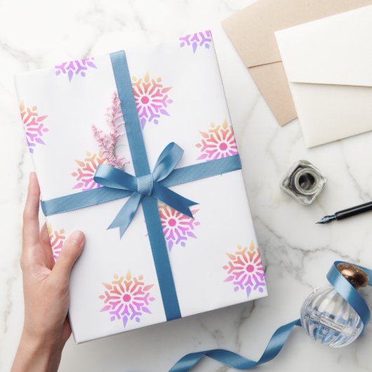 Regenboog Sneeuwvlok Cadeaupapier (Geschenken)