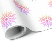 Regenboog Sneeuwvlok Cadeaupapier (Rol Hoek)