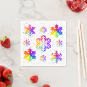 regenboog sneeuwvlok patroon servet (Insitu)