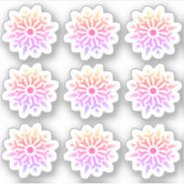 Regenboog Sneeuwvlok Vinyl Sticker (Voorkant)