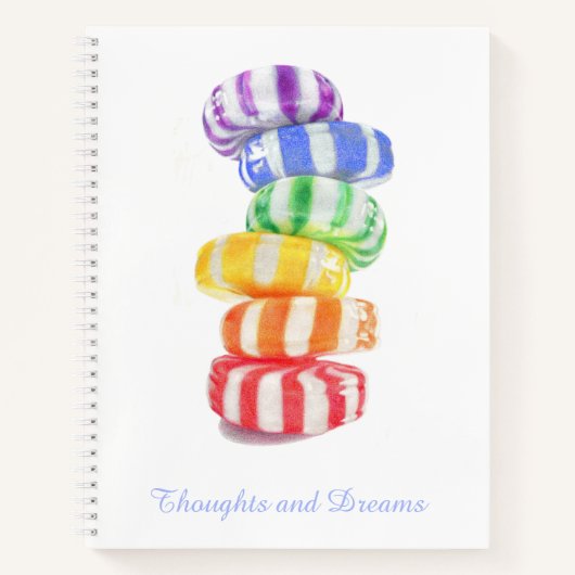 REGENBOOG SNOEP 8.5x11 spiraalvormig Notitieboek + (Voorkant)