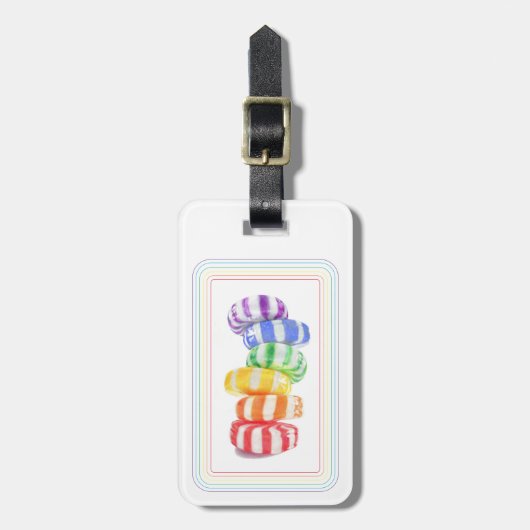 REGENBOOG SNOEP BAGAGELABEL (Voorkant verticaal)