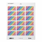 regenboog snoep etiket (Full Sheet)