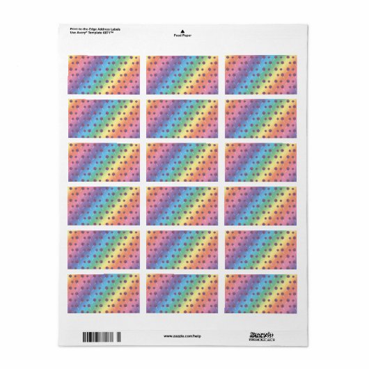 regenboog snoep etiket (Full Sheet)