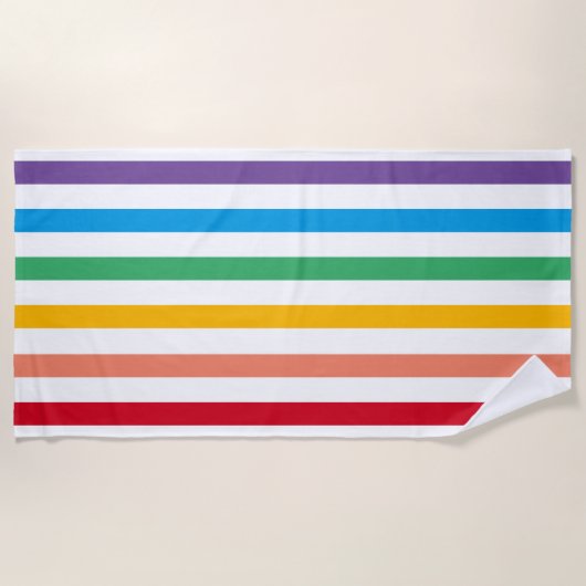 Regenboog snoep gestreepte strandlaken (Voorkant)