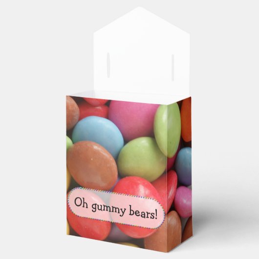 Regenboog snoep - gunst box bedankdoosjes (Geopend)