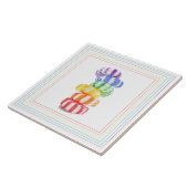 REGENBOOG SNOEP keramische Tegel Tegeltje (Zijkant)