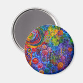 Regenboog Snoep Kleurrijke wervelingen Art Design Magneet (Voorkant / Achterkant)