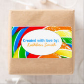 Regenboog Snoep Recept/Goodies Label (Insitu)