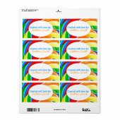 Regenboog Snoep Recept/Goodies Label (Full Sheet)