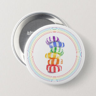 REGENBOOG SNOEP Ronde Pin Button