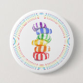 REGENBOOG SNOEP Ronde Pin Button (Voorkant)