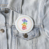 REGENBOOG SNOEP Ronde Pin Button (In situ)