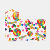 Regenboog Snoep Sweet Verjaardagsfeestje Custom Fa Bedankdoosjes (Uitgevouwen)