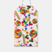 Regenboog Snoep Sweet Verjaardagsfeestje Custom Fa Cadeaulabel (Achterkant)