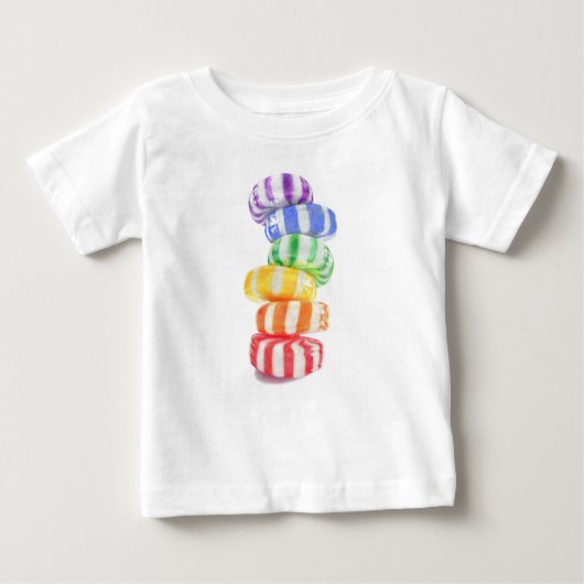 REGENBOOG SNOEPJES Baby T-shirt (Voorkant)