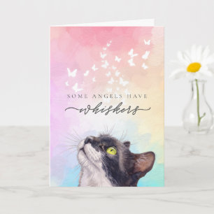 Regenboog Snorharen Tuxedo Kat Verlies Sympathie Kaart