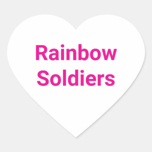 Regenboog Soldaten Gay Rechten Hankamer Artjunkhau Hart Sticker