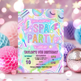 Regenboog Spa Feest Glow Make-up Verwennen Verjaar Kaart