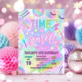 Regenboog Spa Feest Glow Make-up Verwennen Verjaar Kaart