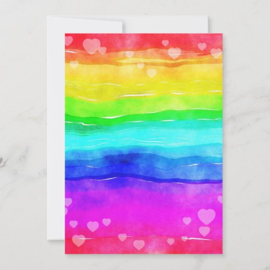 Regenboog sparen de Datum Save The Date (Achterkant)