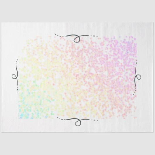 Regenboog sparkle tissue papier (Voorkant)