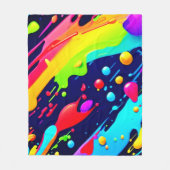 Regenboog Spat Kunst Fleece Deken (Voorkant)
