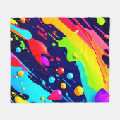 Regenboog Spat Kunst Fleece Deken (Voorkant (Horizontaal))