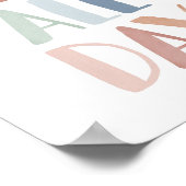 Regenboog Speel de Hele Dag Kinderkamer Decor Poster (Hoek)