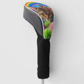 Regenboog Speeltijd Kitten Schattige Tabby Kat Golfheadcover (Schuin)