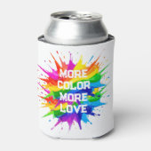 Regenboog Spetter Pride Maand Design Blikjeskoeler (Blikje Voorkant)