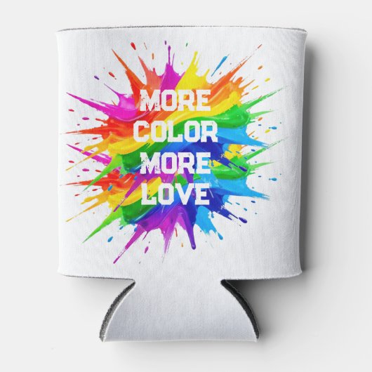Regenboog Spetter Pride Maand Design Blikjeskoeler (Voorkant)