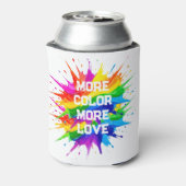 Regenboog Spetter Pride Maand Design Blikjeskoeler (Blikje Achterkant)