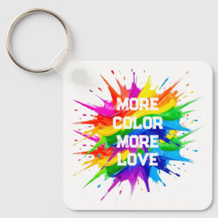 Regenboog Spetter Pride Maand Design Sleutelhanger