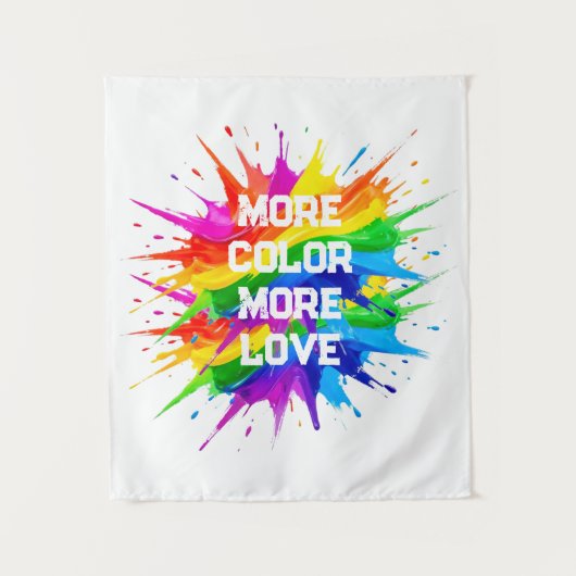 Regenboog Spetter Pride Maand Design Wandkleed (Voorkant)
