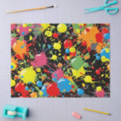 Regenboog Spetter Verf Druppels PD Tissuepapier (Craft)