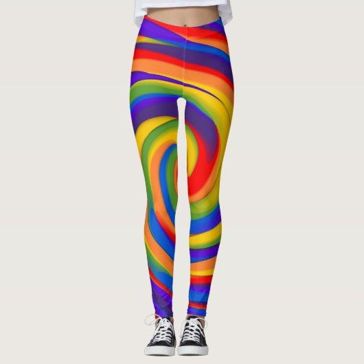 regenboog spin leggings (Voorkant)