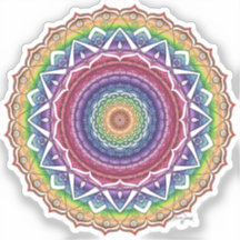 Regenboog Spiraal en Geometrische Bloem Mandala