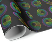 Regenboog Spiraal Fractals klein patroon Cadeaupapier (Rol Hoek)
