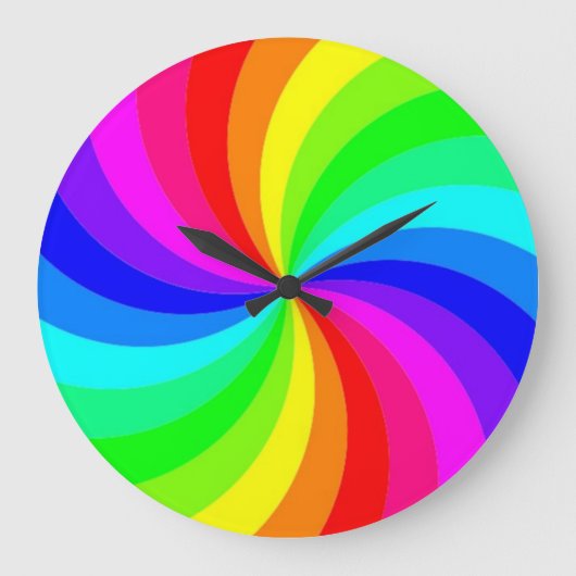 REGENBOOG SPIRAAL GROTE KLOK (Voorkant)